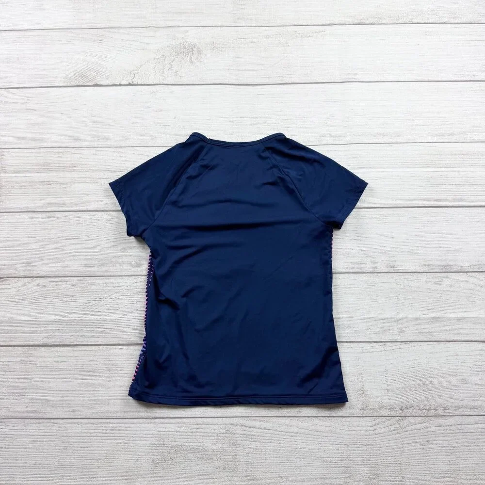Lands End Colorful Raglan Swim Shirt Rashguard - Picture 4 of 4